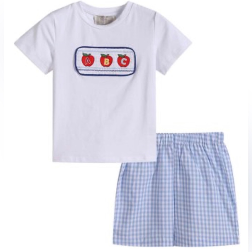 Lil Cactus smocked ABC set size 6 NWT